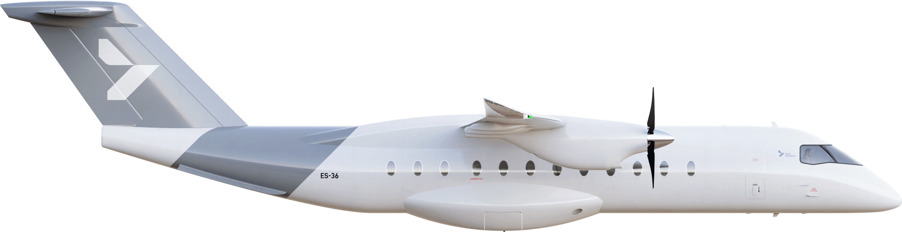 Heart Aerospace ES-36 side view.