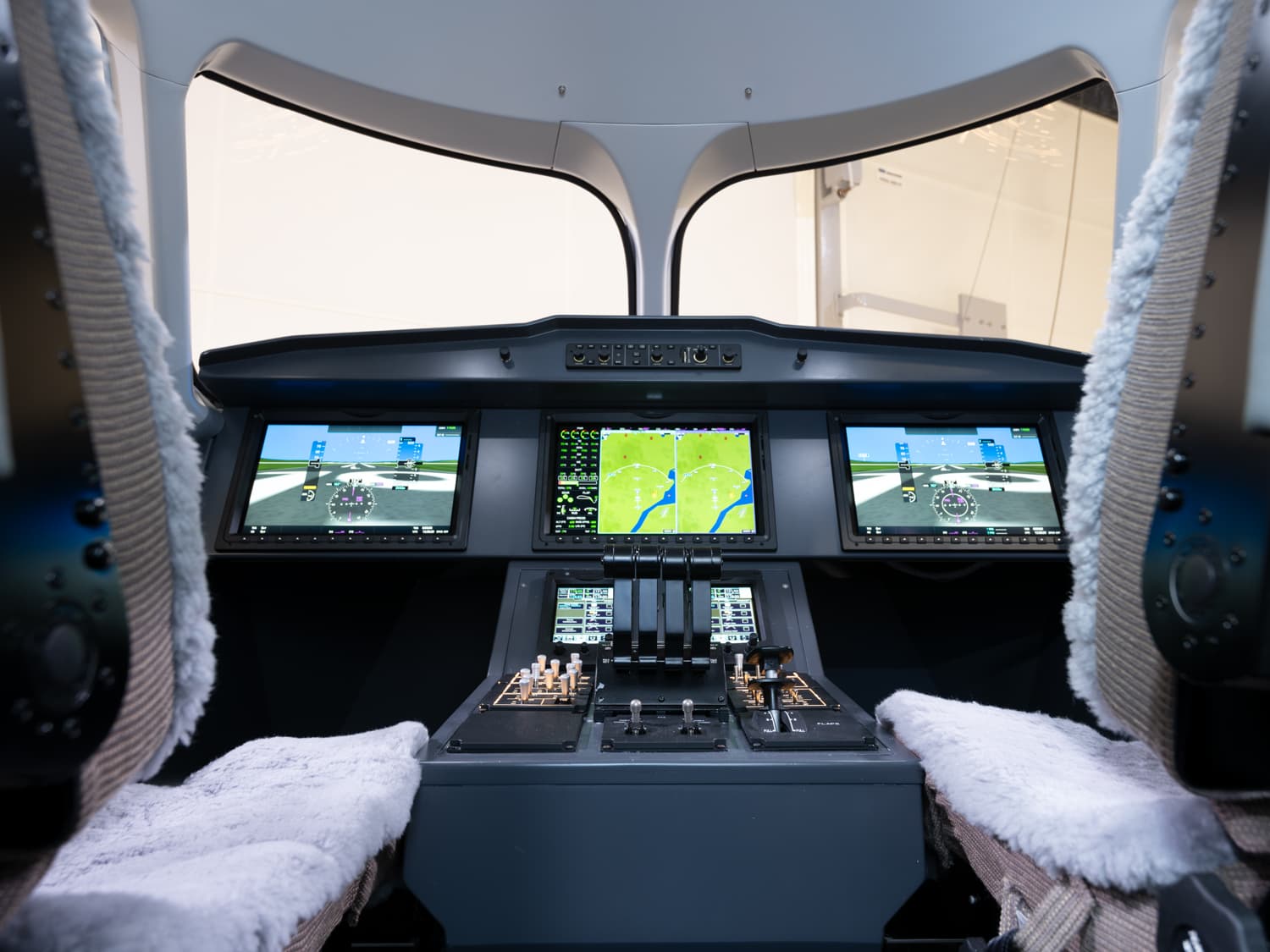 Heart X1 cockpit at rollout. 