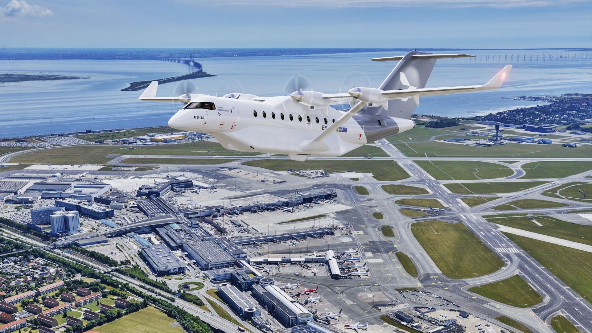ES-30 over Copenhagen Airport