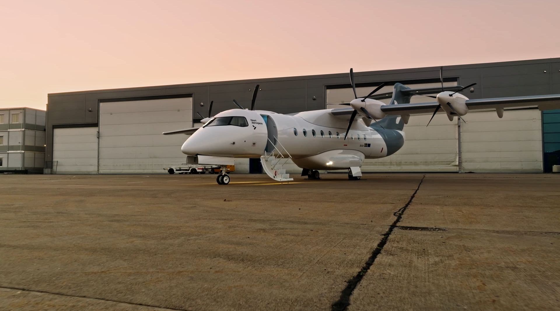 X1 prototype on the apron at dawn — Plattsburgh, NY