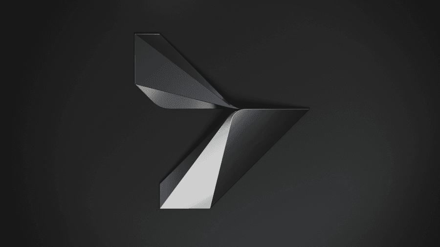 Heart logo metallic